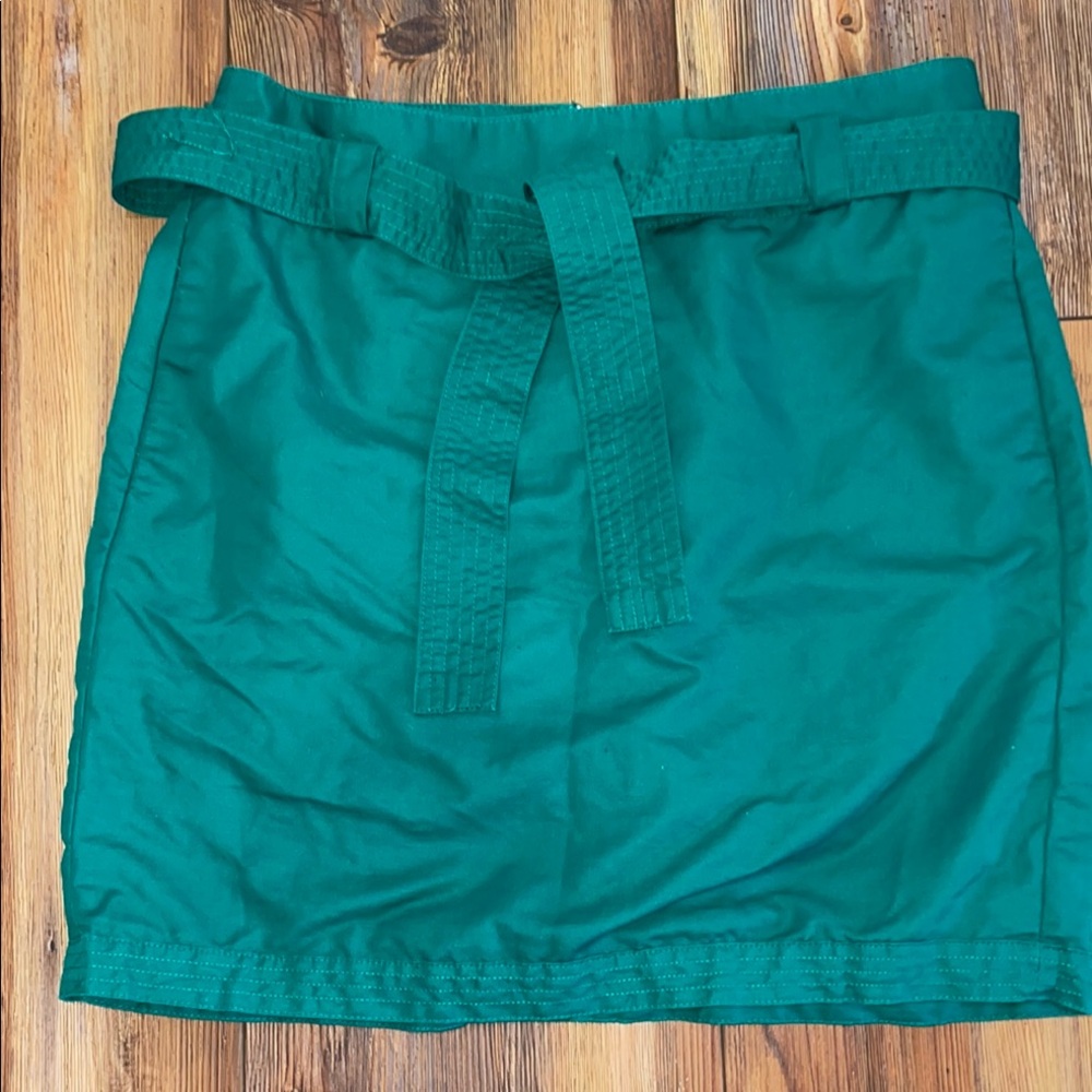 Banana Republic Green Mini Skirt Tie Front
